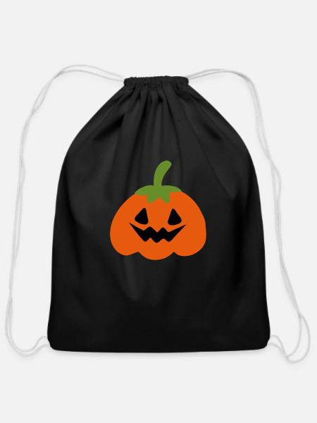 "Spooky Season: Halloween Designs on sabiya" - Cotton Drawstring Bag - black