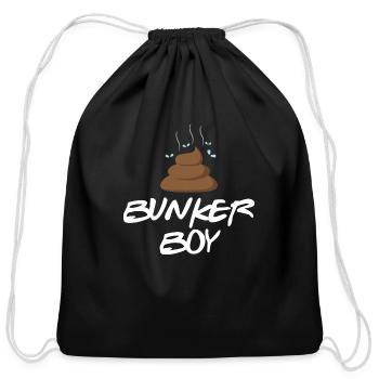 Bunker Boy - Cotton Drawstring Bag - black - Front