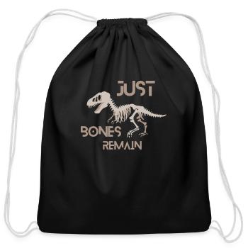 Just Bones Remain - Cotton Drawstring Bag - black - Front