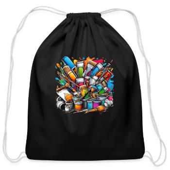 Colorful Can Creations - Cotton Drawstring Bag - black - Front