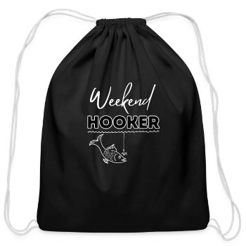 Weekend Hooker Shirt - Cotton Drawstring Bag - black - Front