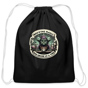 Brewing Magic One Grump At A Time - Grumpy Goblin - Cotton Drawstring Bag - black - Front