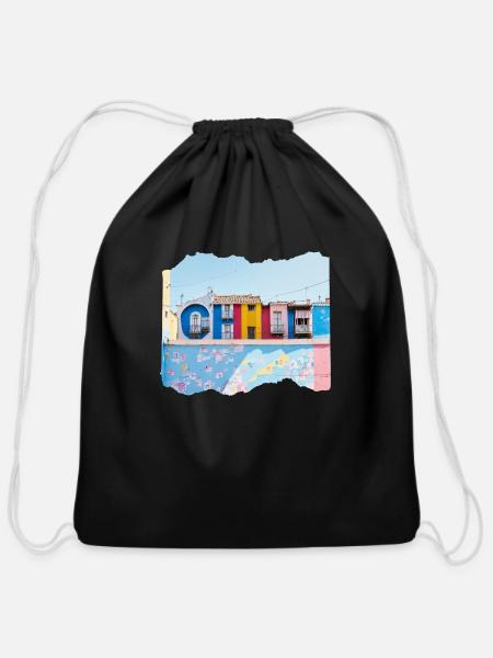 CHILE 24 31 - Cotton Drawstring Bag - black