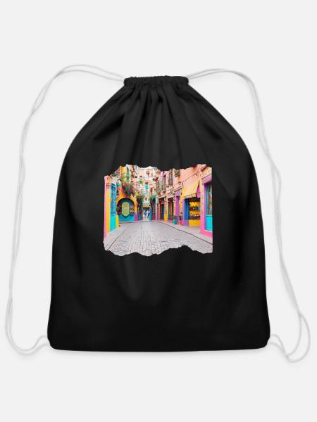 CHILE 24 33 - Cotton Drawstring Bag - black