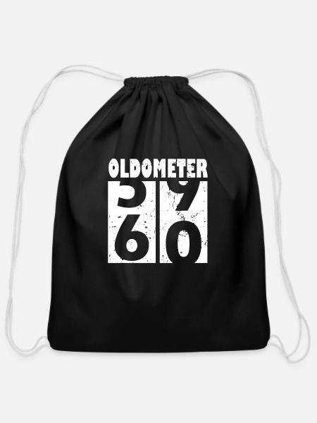 59 60 Years Old - Cotton Drawstring Bag - black