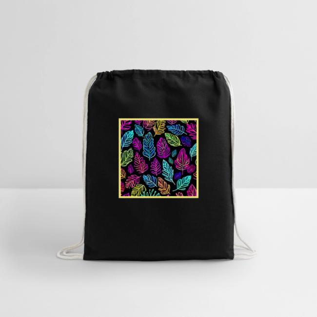 Luminous Foliage Tapestry: Neon Leaves Symphony
