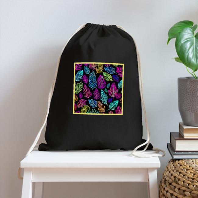 Luminous Foliage Tapestry: Neon Leaves Symphony