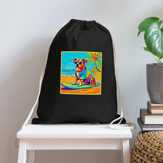 Beachside Pup: Surfing Charm