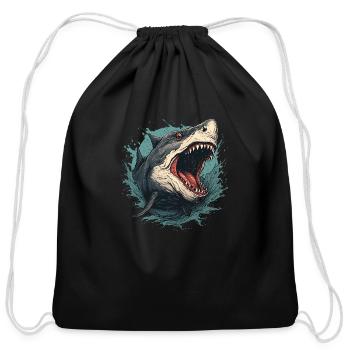 Depth Master And Survivalist - Cotton Drawstring Bag - black - Front