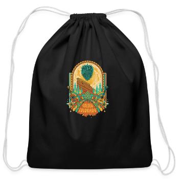Colorado Scenic Adventure T-Shirt - Cotton Drawstring Bag - black - Front