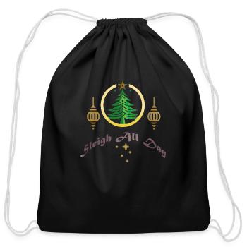 christmas on occasion of design - Cotton Drawstring Bag - black - Front