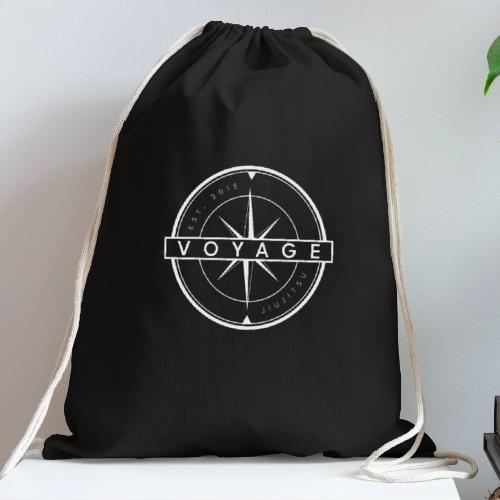 Voyage White Compass - Cotton Drawstring Bag