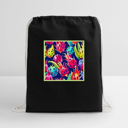 Colorful Dragon Fruit - Cotton Drawstring Bag