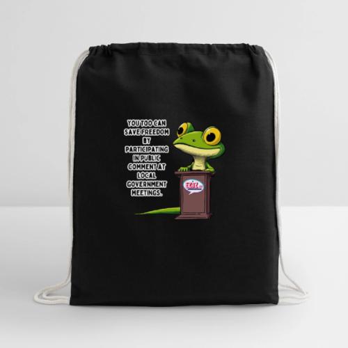Public Comment Lizard Design - Cotton Drawstring Bag