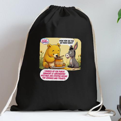 Honey Bear - Fire Tyrants - Cotton Drawstring Bag