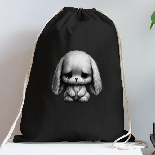 Sad Puppy Meme with Puppy Standing - Cotton Drawstring Bag