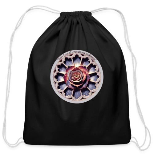 Easter Rose Resurrection T Shirt, Spring Gift - Cotton Drawstring Bag
