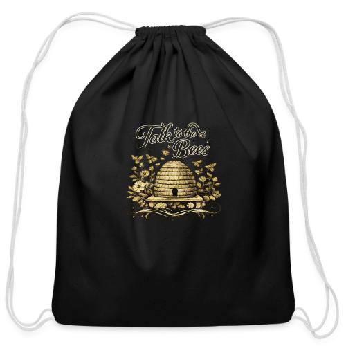 Talk To The Bees - Cotton Drawstring Bag