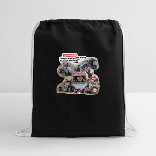 Luke Hall - Eldora Speedway FFN#1 Design 1 - Cotton Drawstring Bag