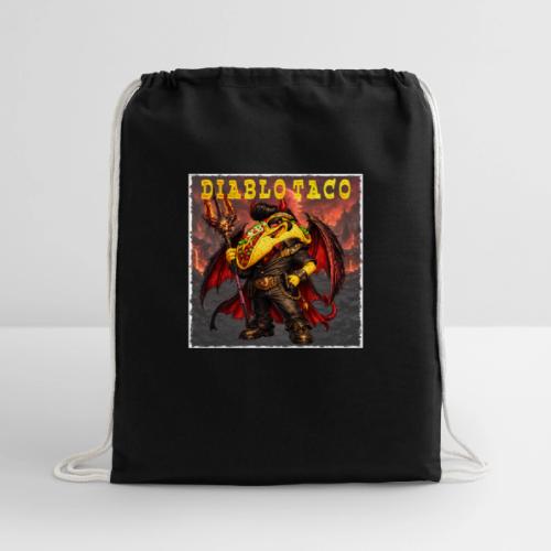 The Diablo Taco Spicy Demon Character - Cotton Drawstring Bag