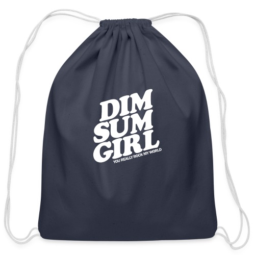 Dim Sum Girl white - Cotton Drawstring Bag