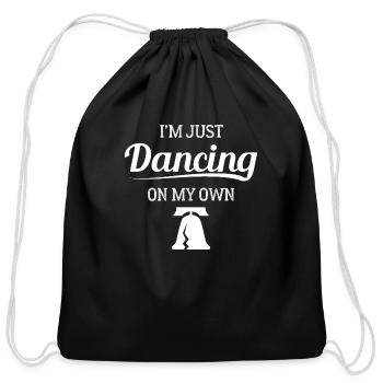 Vintage Phillies Baseball Dancing on My Own Philly - Cotton Drawstring Bag - black - Front