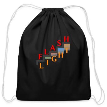 FLASH LIGHT - Cotton Drawstring Bag - black - Front