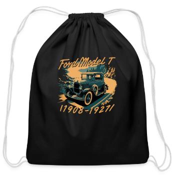 Ford Model T 1908 1927 - Cotton Drawstring Bag - black - Front