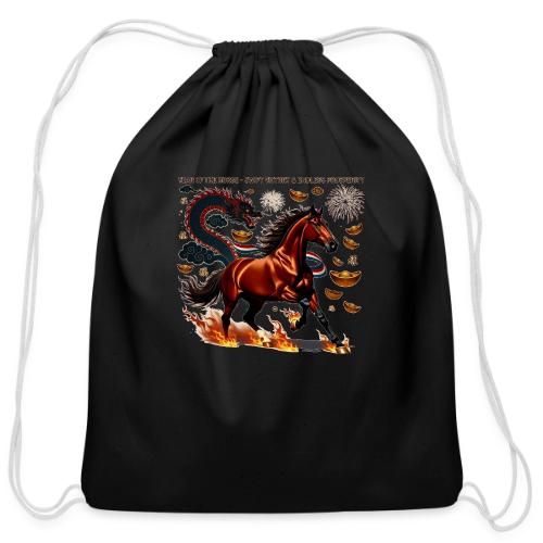 Year of the Horse Victory T Shirt, Lunar New Year - Cotton Drawstring Bag