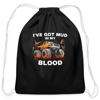 Mud Bogging Truck Mud In My Blood Racing - Cotton Drawstring Bag - black - Front