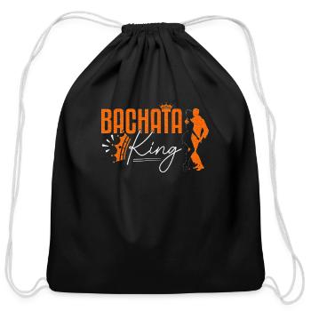 Bachata King Dominican Bachatero Latin Music - Cotton Drawstring Bag - black - Front