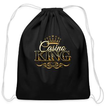 Casino King - Cotton Drawstring Bag - black - Front