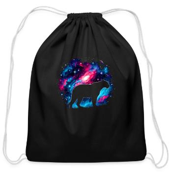 Cool Galaxy Graphic Space Art - Cotton Drawstring Bag - black - Front