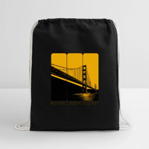 Golden Gate Bold Icon - Cotton Drawstring Bag