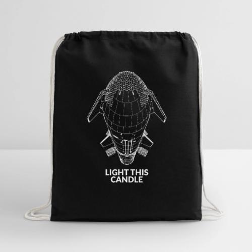 Light This Candle - White - Cotton Drawstring Bag