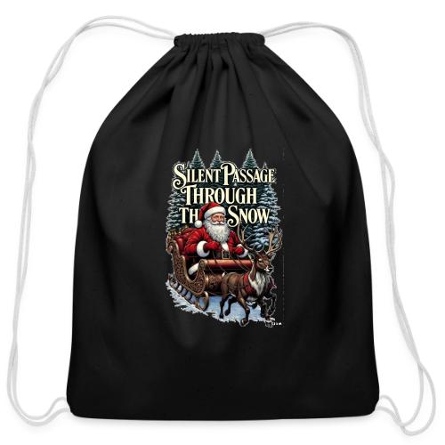 Nostalgic Santa T-Shirt - Cotton Drawstring Bag