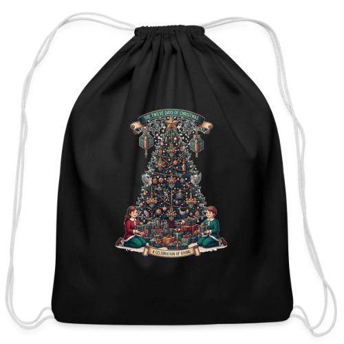 Twelve Days of Christmas T-Shirt - Cotton Drawstring Bag