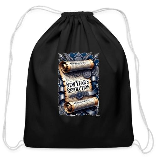 New Year's Resolution T-Shirt - Cotton Drawstring Bag