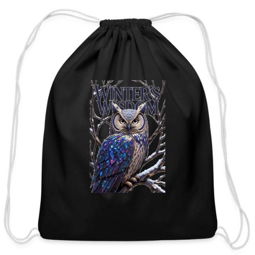 Crystalized Forest Owl T-Shirt - Cotton Drawstring Bag