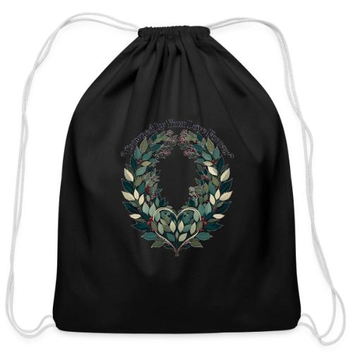 Crowned by Your Love Forever Laurel Wreath T-Shirt - Cotton Drawstring Bag