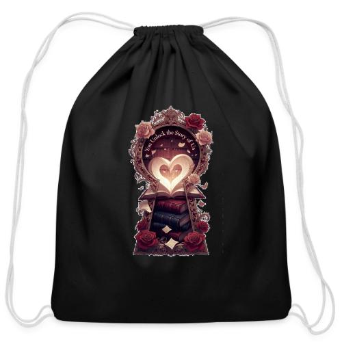You Unlock the Story of Us Library Gifts T-Shirts - Cotton Drawstring Bag