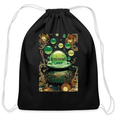 Emerald Excuses Cauldron Graphic Tee - Cotton Drawstring Bag