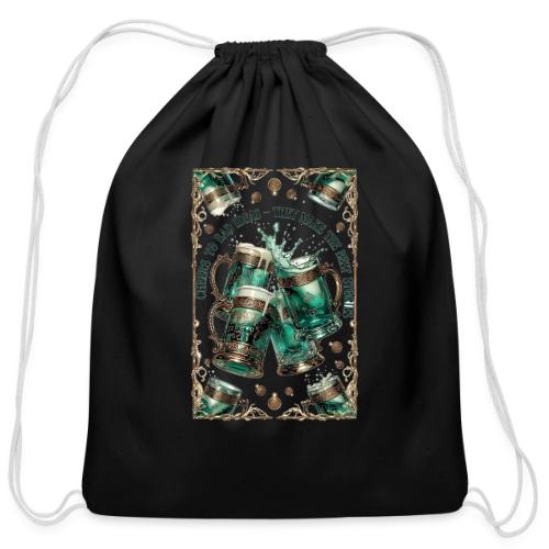 Cheers to Bad Ideas Tankards Graphic Tee - Cotton Drawstring Bag