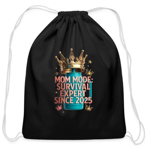 Mom Mode Survival Expert Tee - Cotton Drawstring Bag