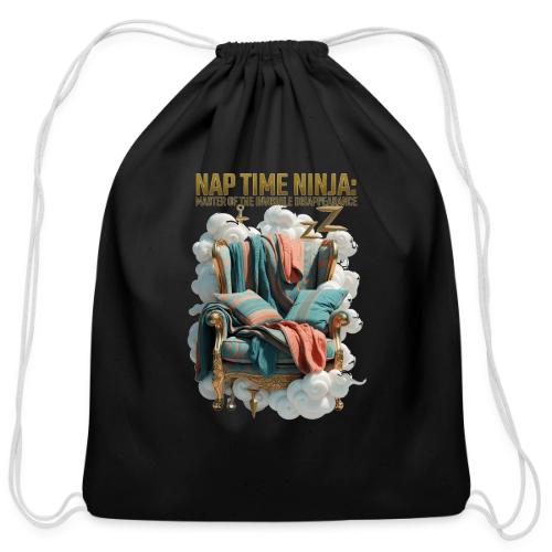 Nap Time Ninja T Shirt - Cotton Drawstring Bag