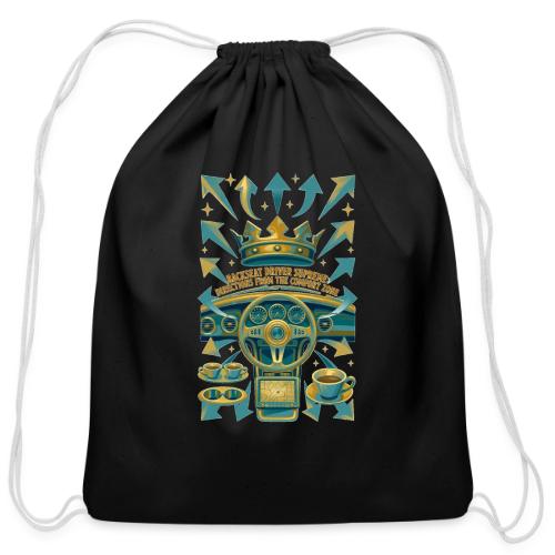 Backseat Driver T Shirt, Funny Dad Gift - Cotton Drawstring Bag