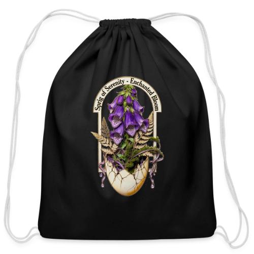 Spring Serenity Foxglove Tee, Easter Gift for wife - Cotton Drawstring Bag