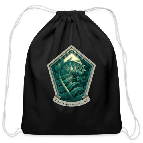 Easter Unfurl in Light Fern T Shirt, Spring Gift - Cotton Drawstring Bag