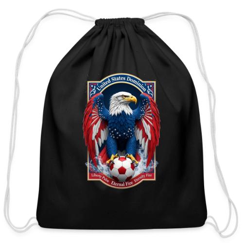 USA Eagle Emblem T Shirt, USA Soccer Pride Gift - Cotton Drawstring Bag
