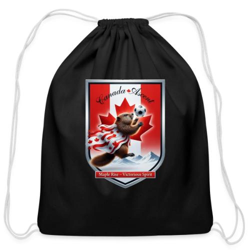 Canada Beaver Ascent T-Shirt, Canadian Pride Gift - Cotton Drawstring Bag